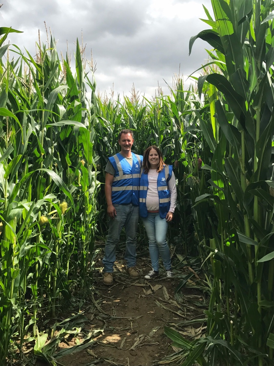 Guy & Emily in the Corn Maze