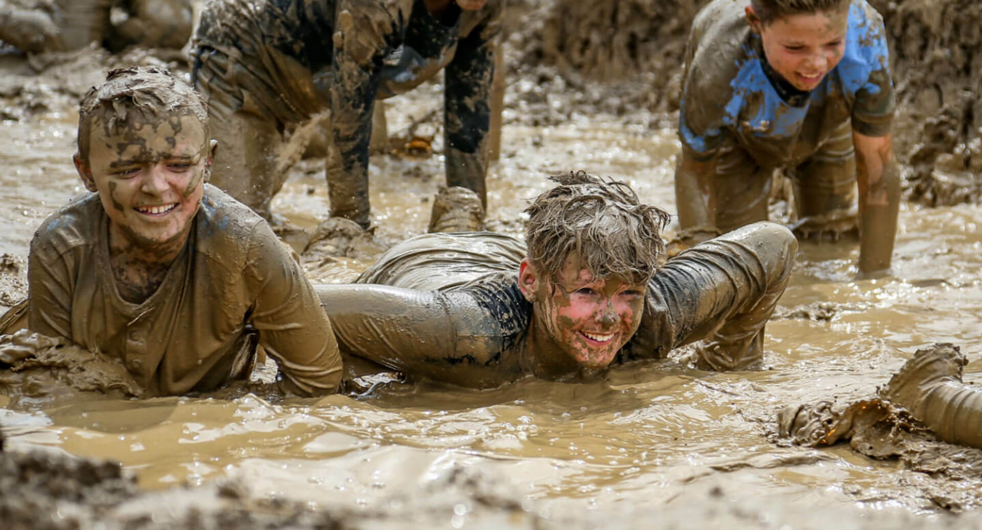 Mud run in action